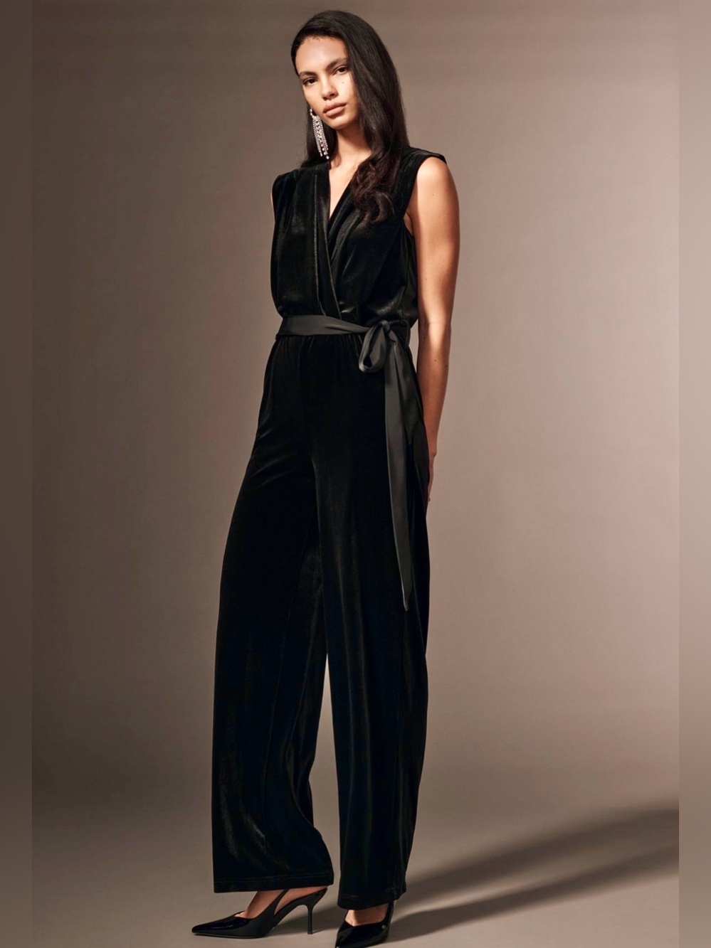 Bishop + Young Velvet Wrapped Jumpsuit